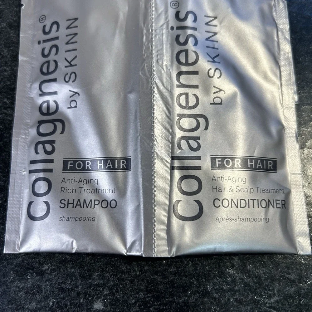 NEW Collagenesis By Skinn Anti Aging Shampoo & Conditioner‎ 4 Total Packets